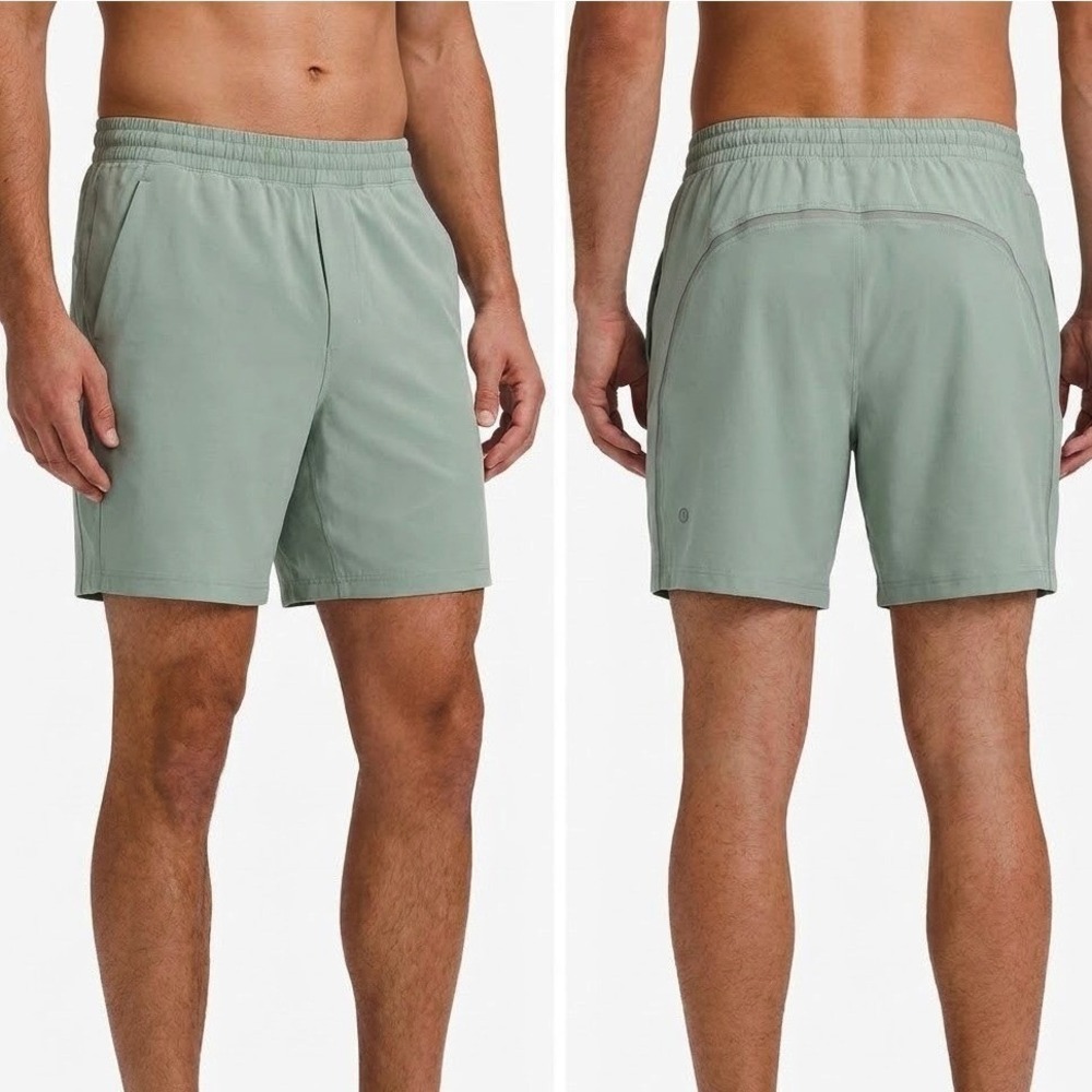 Lululemon Pace Breaker Lined Short Men's Medium Sage 7 " Inseam Athletic Gym